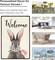 Funny Bunny Tulip Tin Sign 8x12” – Easter Home, Room & Garden Decor for Women, Teens & Girls